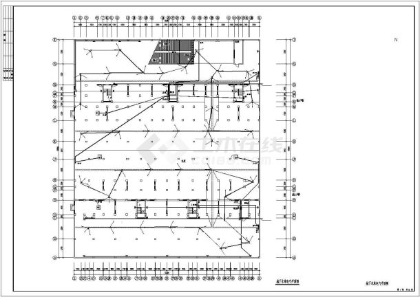 电气设计_某多层住宅底下车库电气施工CAD图-图二