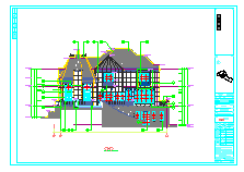 3层别墅平面立面建筑装饰CAD基础详图-图一