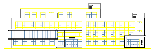 某四层小型门诊楼cad建筑方案图纸（含效果图）-图一