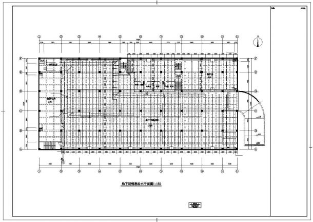 沈阳市某商业街3090平米地下车库全套水系统设计CAD图纸-图二