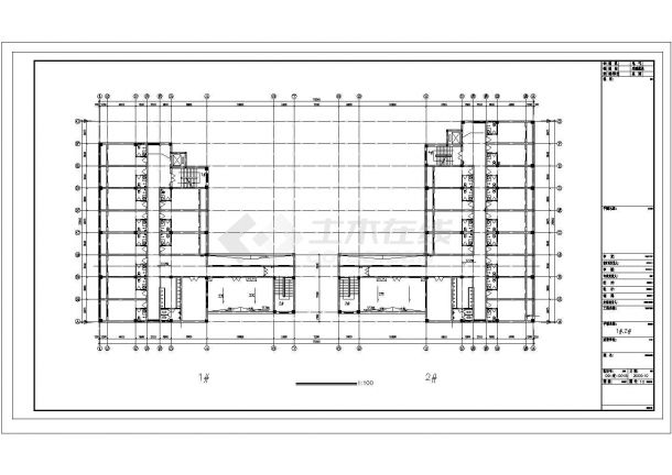 瑞安市某大型国有企业6层砖混结构宿舍楼给排水系统设计CAD图纸-图二