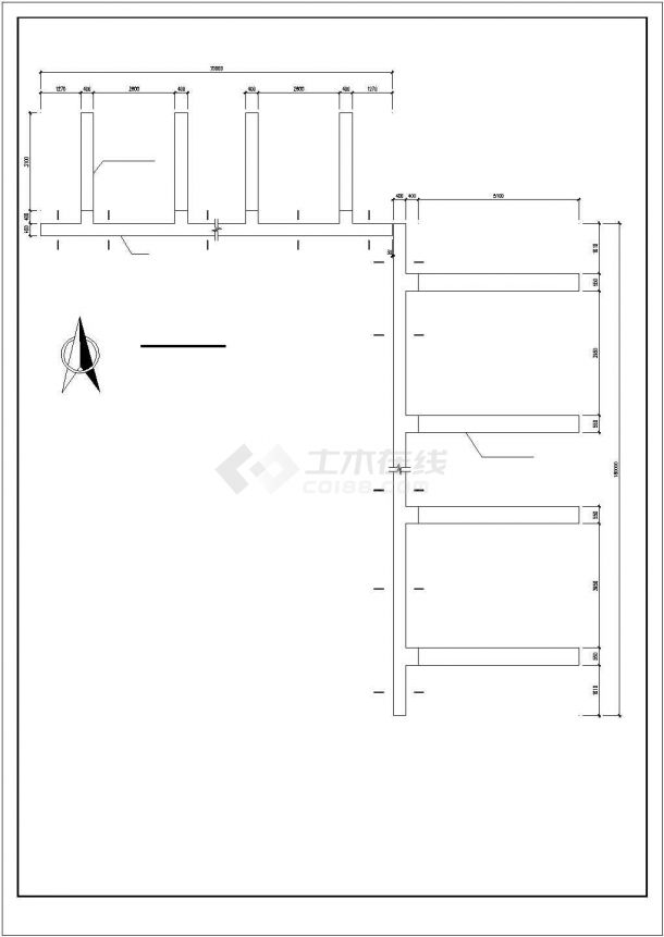 典型悬臂式挡土墙和扶壁式挡土墙设计cad结构施工图（甲级院设计）-图一