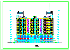 某五星级双塔楼大酒店建筑整套cad方案施工设计图纸-图一