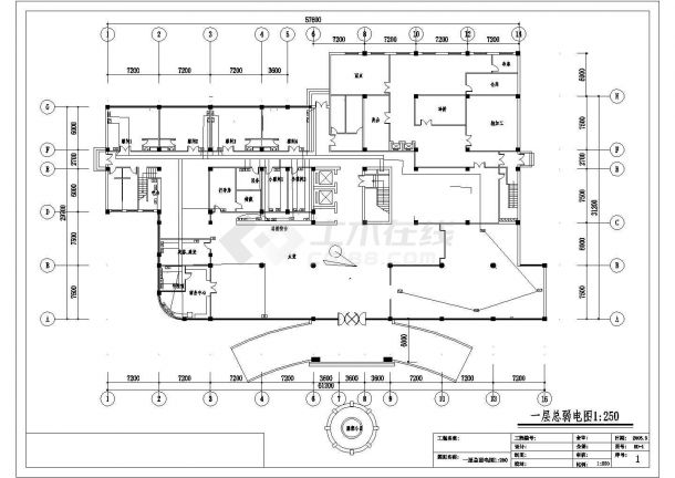  CAD construction drawing of hotel internal electrical design - Figure 2