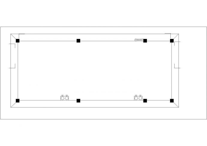 昆山市杨桥镇某工厂单层砖混结构门卫和配电房建筑设计CAD图纸_图1