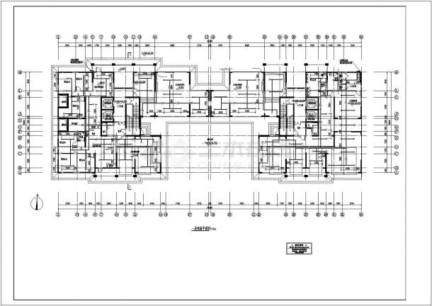 泉州市行知路某社区32层住宅楼给排水消防平面设计CAD图纸-图一