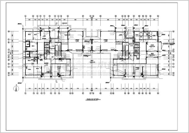 泉州市行知路某社区32层住宅楼给排水消防平面设计CAD图纸-图二