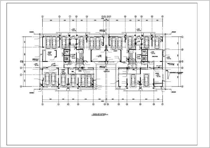 西安市莲湖西路某居住区30层高层住宅楼给排水消防平面设计CAD图纸_图1