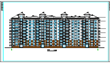 某小高层住宅建筑cad建施图纸-图一