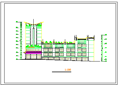 某星级酒店方案建筑设计CAD图纸-图一