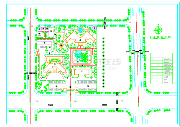 某医院总体规划及建筑方案CAD图纸-图二