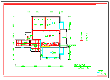 某整层室内装修cad设计施工方案图-图二
