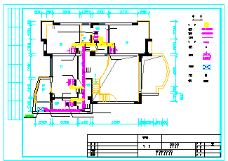 某住宅户型中央空调cad设计平面方案图_图1