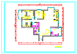 某住宅楼室内设计装修施工cad图纸_图1