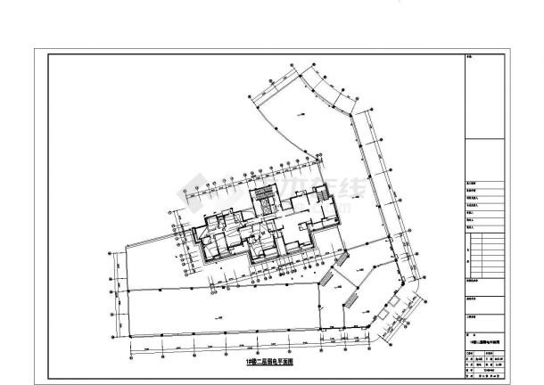 衡阳市馨欣花园小区内部6栋住宅楼的全套弱电系统设计CAD图纸-图二
