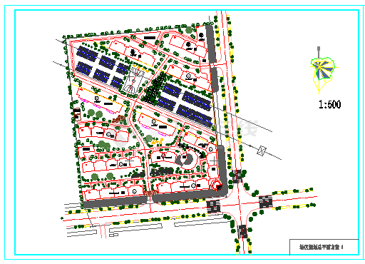 某住宅小区详细cad规划方案平面施工图-图二