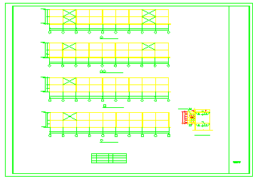 某专业厂房钢结构cad施工设计图纸-图二