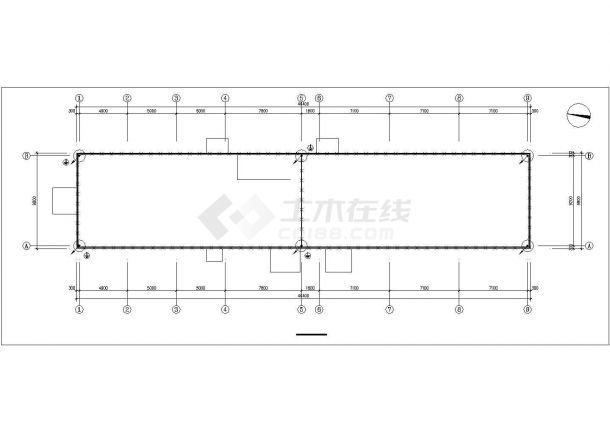 天津市某物流仓储公司450平米单层管理用房电气系统设计CAD图纸-图一