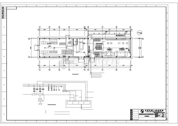 天津市某物流仓储公司450平米单层管理用房电气系统设计CAD图纸-图二