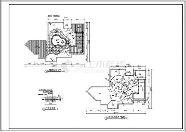 21套屋顶花园CAD施工图（1）-图一