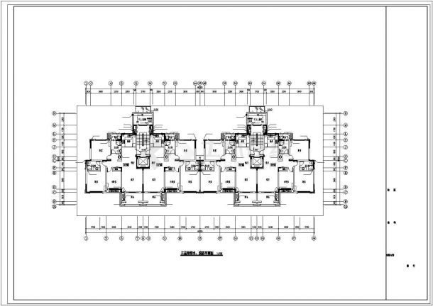 扬州凤城花园小区三栋6层砖混结构住宅楼给排水消防平面设计CAD图纸-图一
