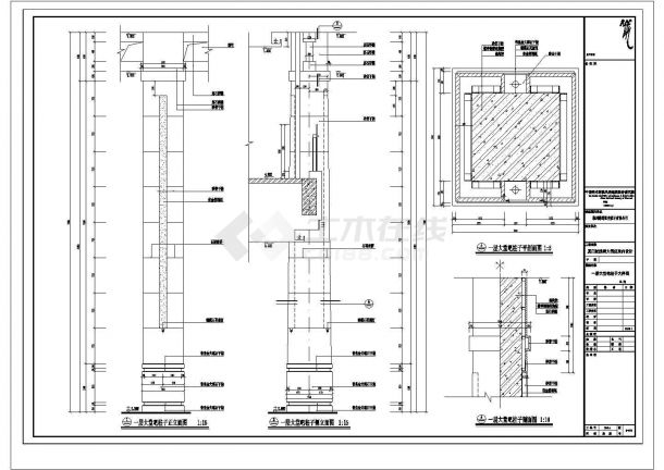 巴厘岛海滨风情六层五星级度假酒店装修施工cad图，共四张-图二