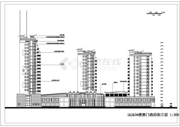 （著名装修设计公司）装修设计高层住宅小区总图设计CAD图-图二