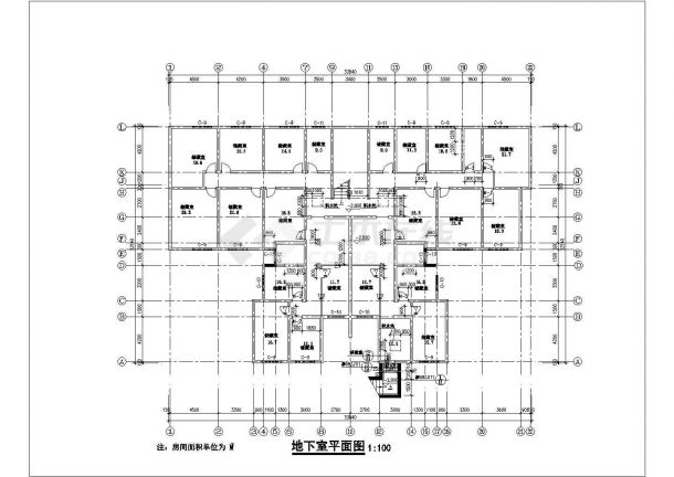 装修设计枣阳市某小区6层住宅楼建筑平面图-图一