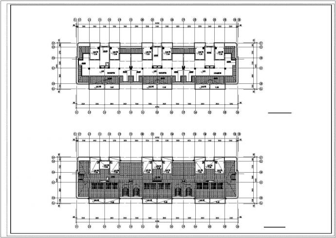 南通市北桥小区5+1层砖混结构住宅楼给排水平面设计CAD图纸（5套方案）_图1