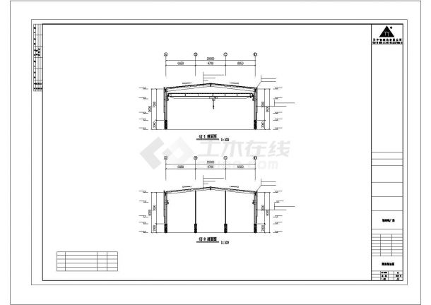 新疆乌鲁木齐70x20钢结构CAD（含设计说明）-图二
