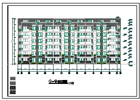 七层住宅建筑图带阁楼cad全套平立剖面设计图纸-图二