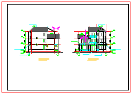 三层别墅建筑施工cad设计图纸_图1