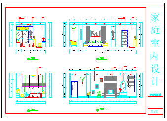 三居室大户型室内设计cad平面施工图_图1