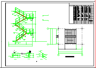 三张钢楼梯设计详细施工cad图纸-图二