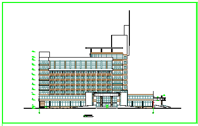 陕西某医院综合楼施工建筑设计cad方案图纸-图一