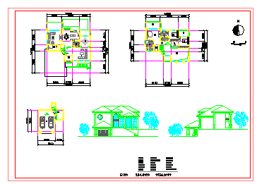 十几种独栋别墅CAD方案图纸-图二