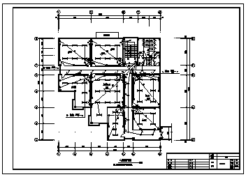 办公楼电气设计_某二层办公楼电气施工cad图,含照明，弱电设计_图1