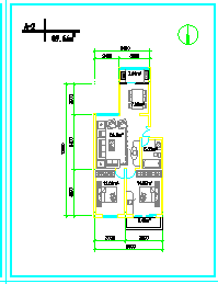 十几种整套住宅户型CAD平面图纸-图二