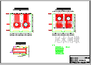 水利电站厂房详细建筑施工cad设计图