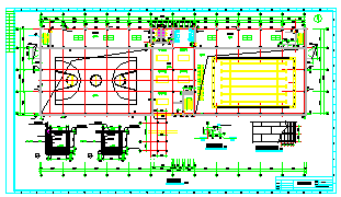 现代化大型体育馆CAD施工建筑设计图纸-图二
