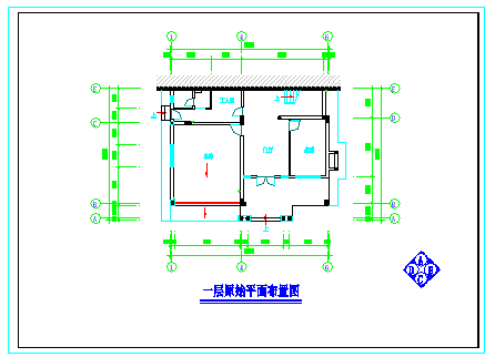 小区别墅样板房室内cad装修平立面施工图_图1