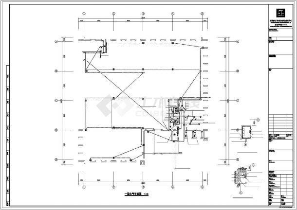 西安市某水果加工厂5层框架结构加工厂房全套电气系统设计CAD图纸-图一