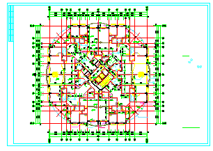 18层框架核心筒建筑cad全套施工图(包含平面立面图纸)-图二