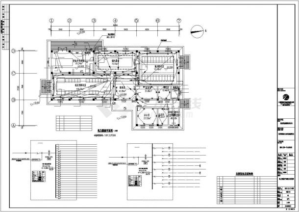 长沙市某火电厂590平米单层框混结构变电站电气系统设计CAD图纸-图一