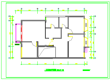 一层半别墅装修cad设计方案施工图纸-图一