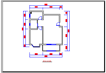 一室一厅小户型室内cad装修设计施工方案图-图一