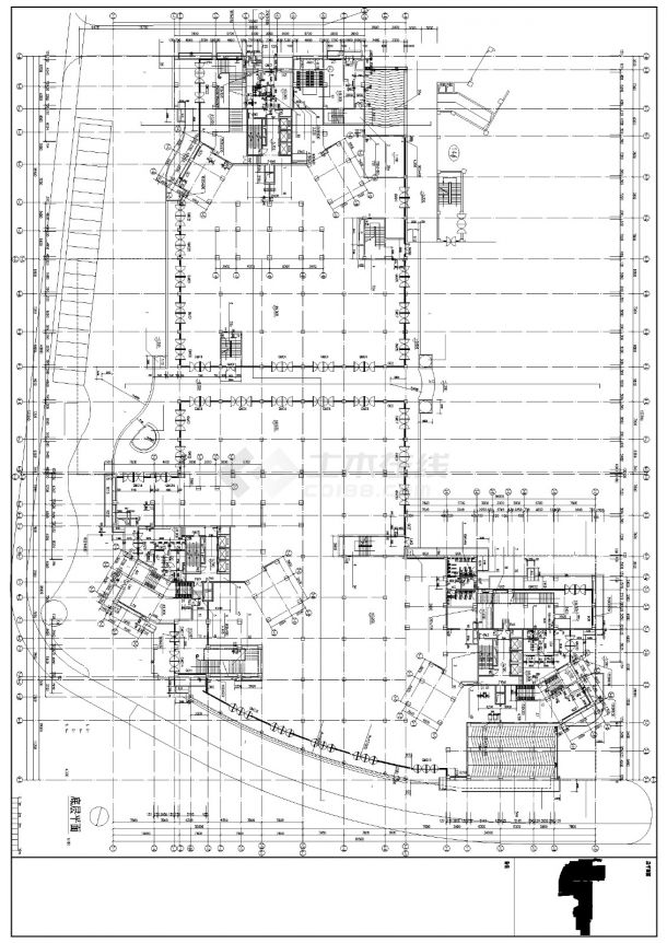 某多层商住楼平立剖面cad图-图一