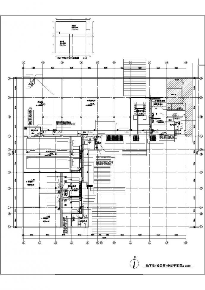 无锡市某购物商场3810平米地下停车库全套电气系统设计CAD图纸_图1