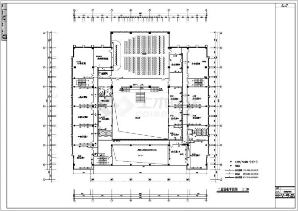 6层综合大楼布线电气设计CAD图纸-图一