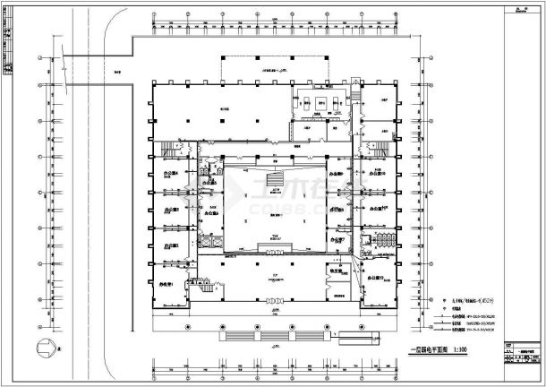 6层综合大楼布线电气设计CAD图纸-图二
